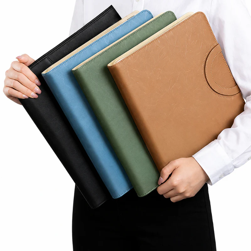 A4 Pro Business Leather Folder Bag - Image 4