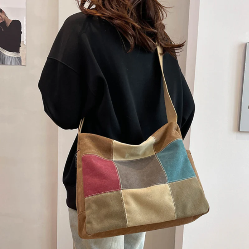 Boho Patchwork Shoulder Bag - Image 4