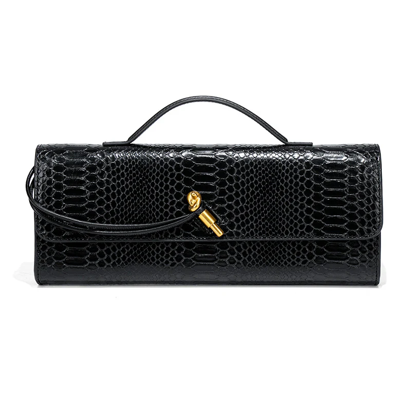 Bordeaux Croc Texture Structured Handbag - Image 5