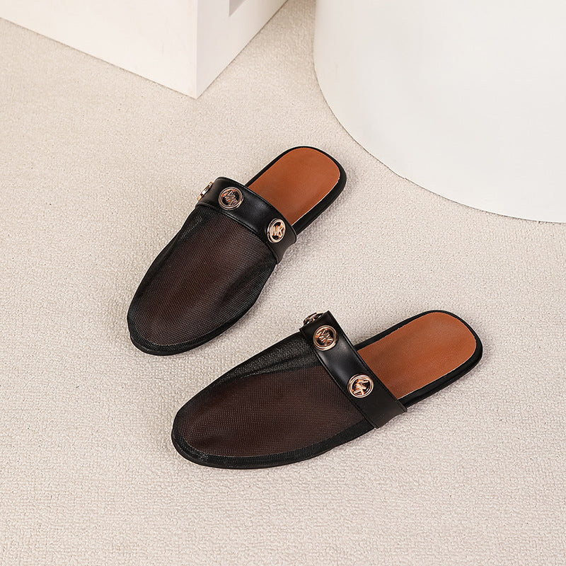 Breathable Mesh Hollow Out Slip On Sandals - Image 7
