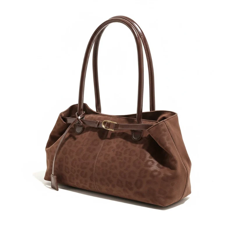 Casual Large Capacity Leopard Print Shoulder Bag - Image 2