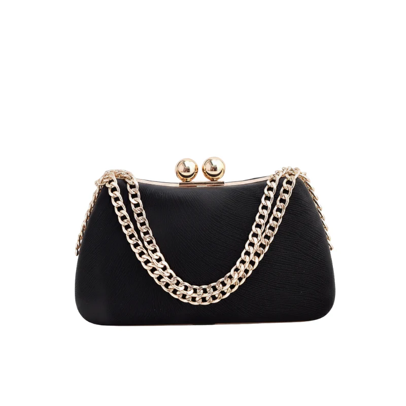 Classic Chic Metal Frame Chain Clutch