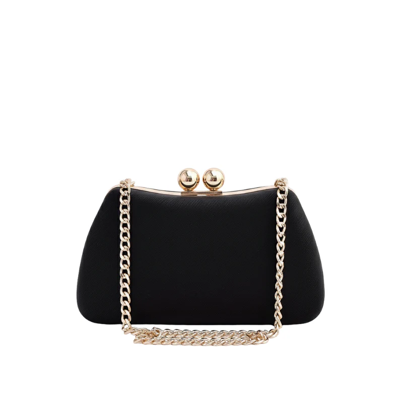 Classic Chic Metal Frame Chain Clutch - Image 3
