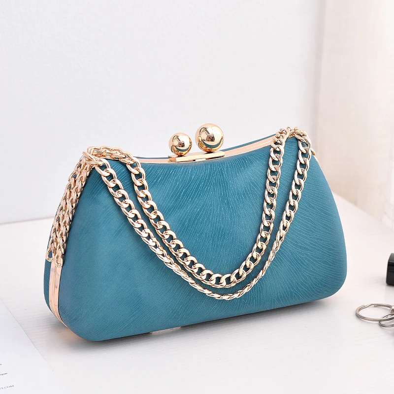 Classic Chic Metal Frame Chain Clutch - Image 6
