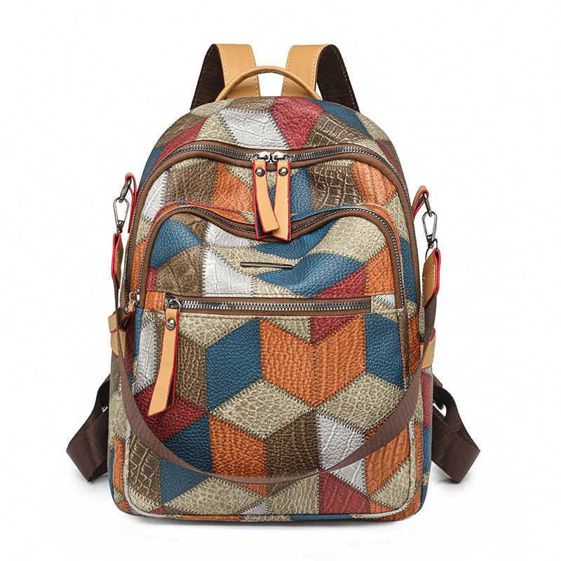 Color Block Chic Women's Fashion Backpack - Image 6