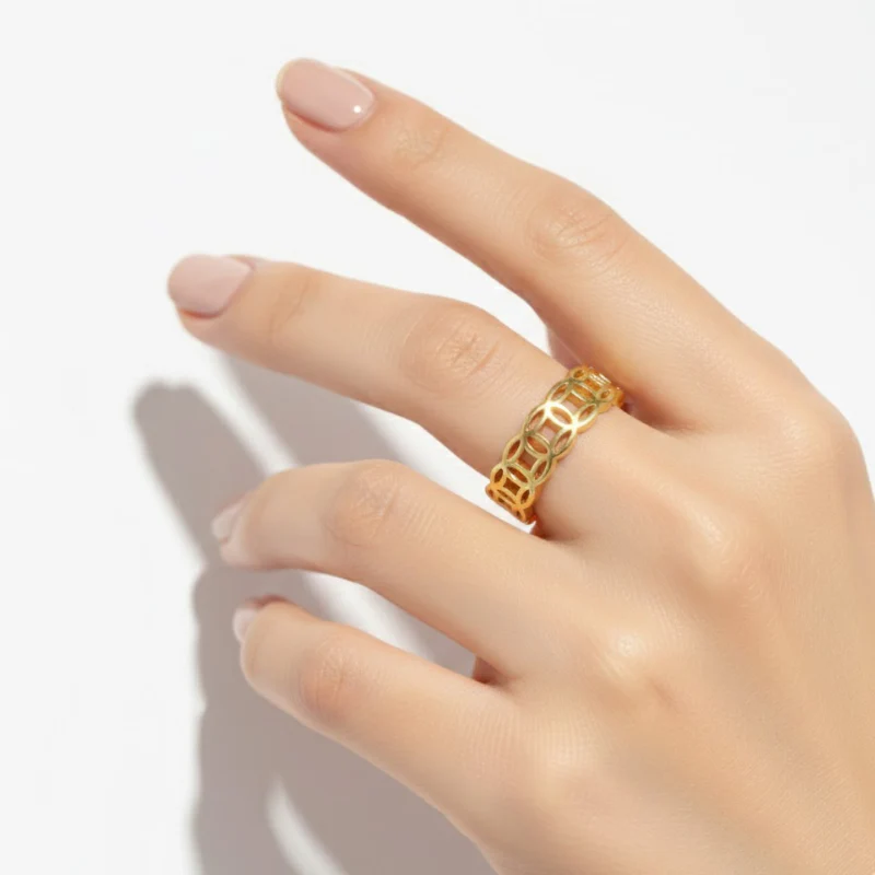Copper Coin Adjustable Luxury Ring - Image 3