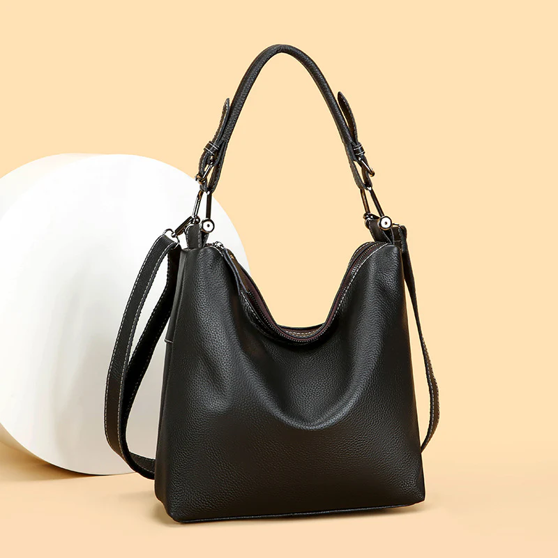 Cowhide Classic Shoulder Bag - Image 7