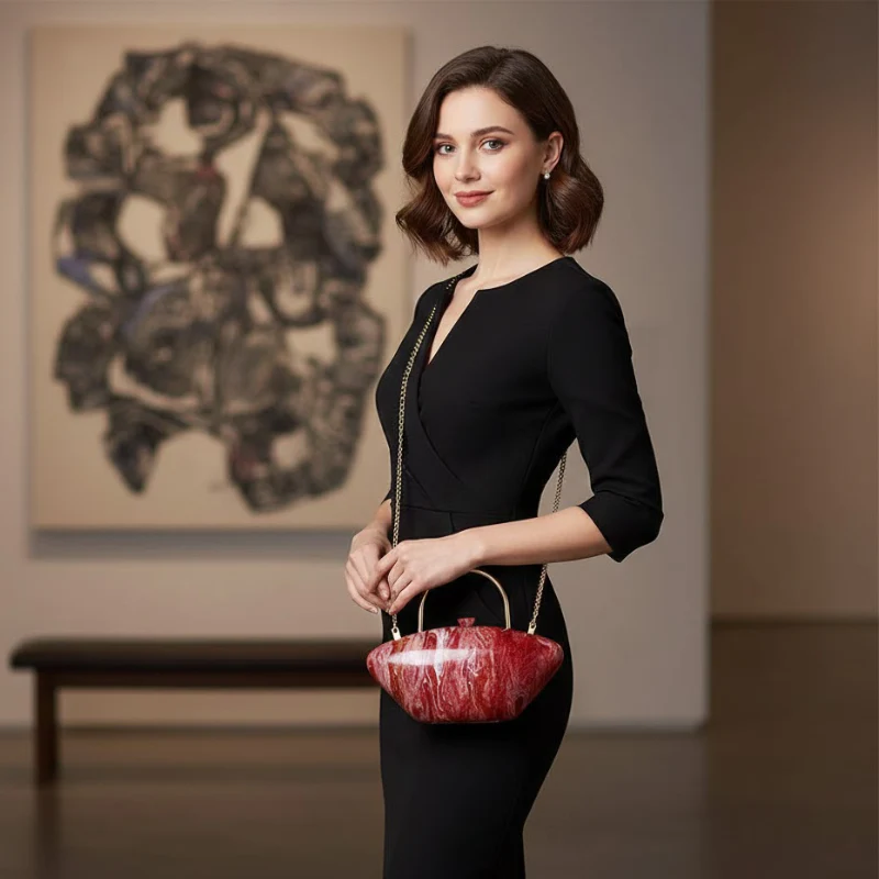 Crimson Nebula Clutch Bag - Image 4