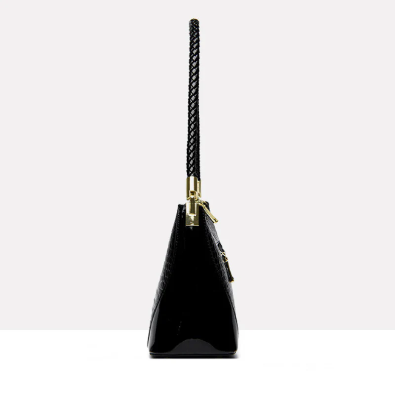 Croc Luxe Embossed Shoulder Bag - Image 2