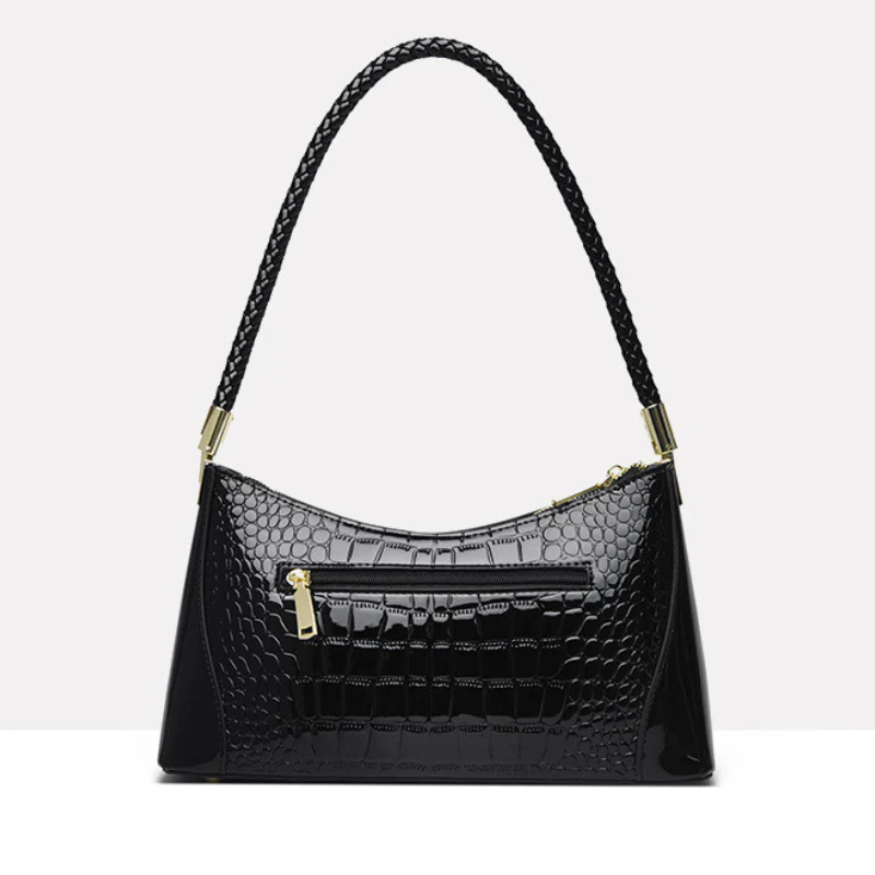 Croc Luxe Embossed Shoulder Bag - Image 3
