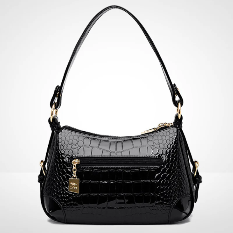 Fashionable Patent Leather Shoulder Bag for Women - Image 3