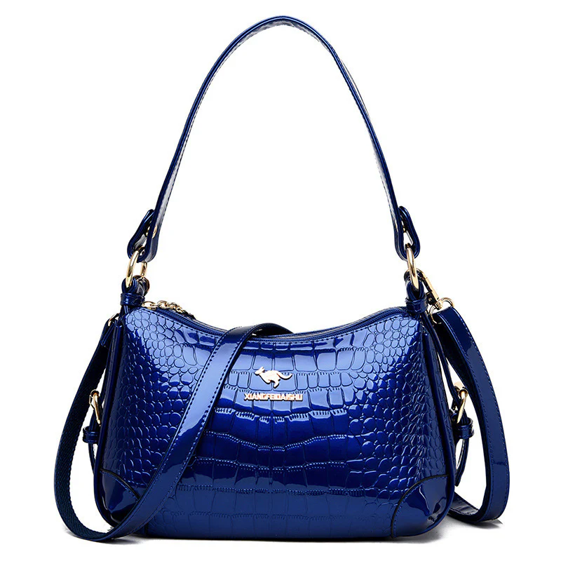 Fashionable Patent Leather Shoulder Bag for Women - Image 7