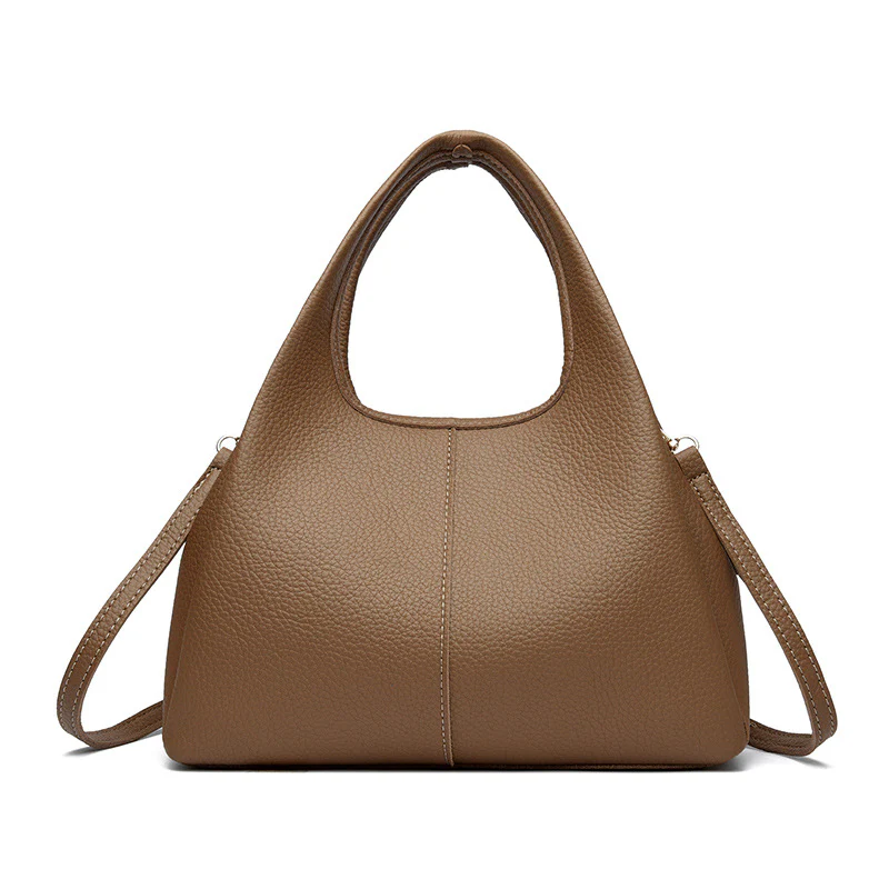 Elise Lychee Grain Cowhide Structured Handbag - Image 6