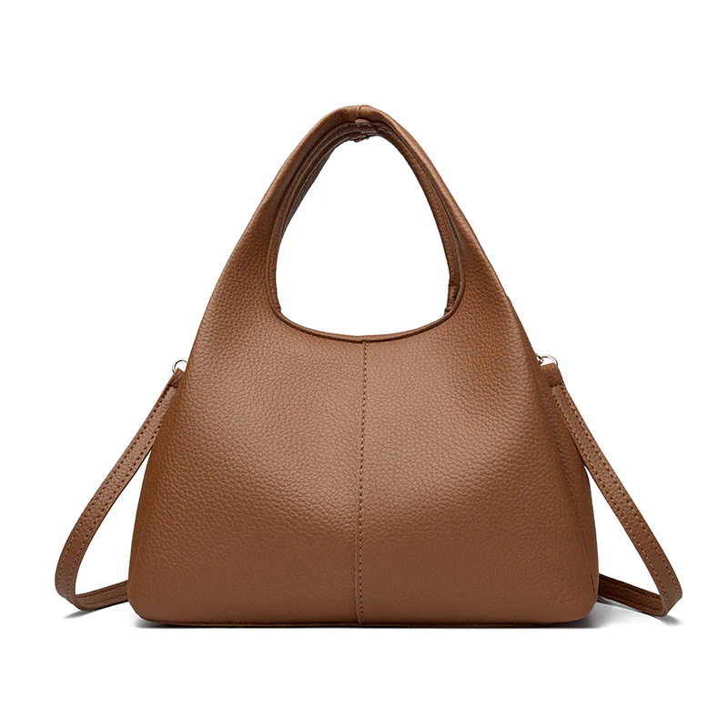 Elise Lychee Grain Cowhide Structured Handbag - Image 8