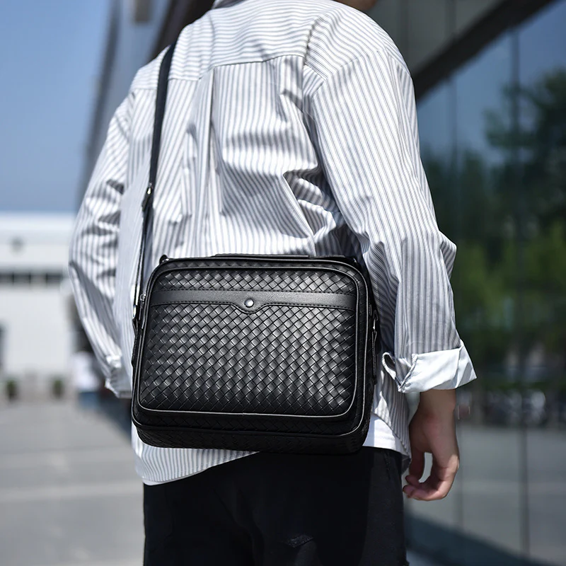 Elite Weave Men’s Multi-Function Crossbody Bag - Image 4