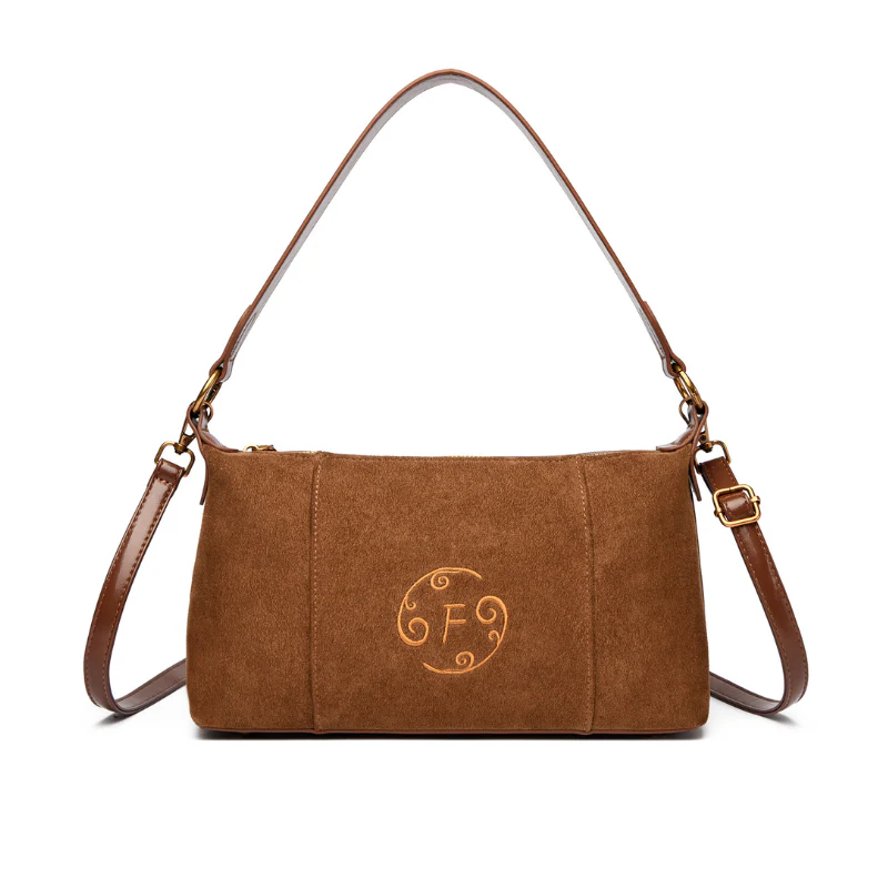 Embro Suede Retro Square Shoulder Bag