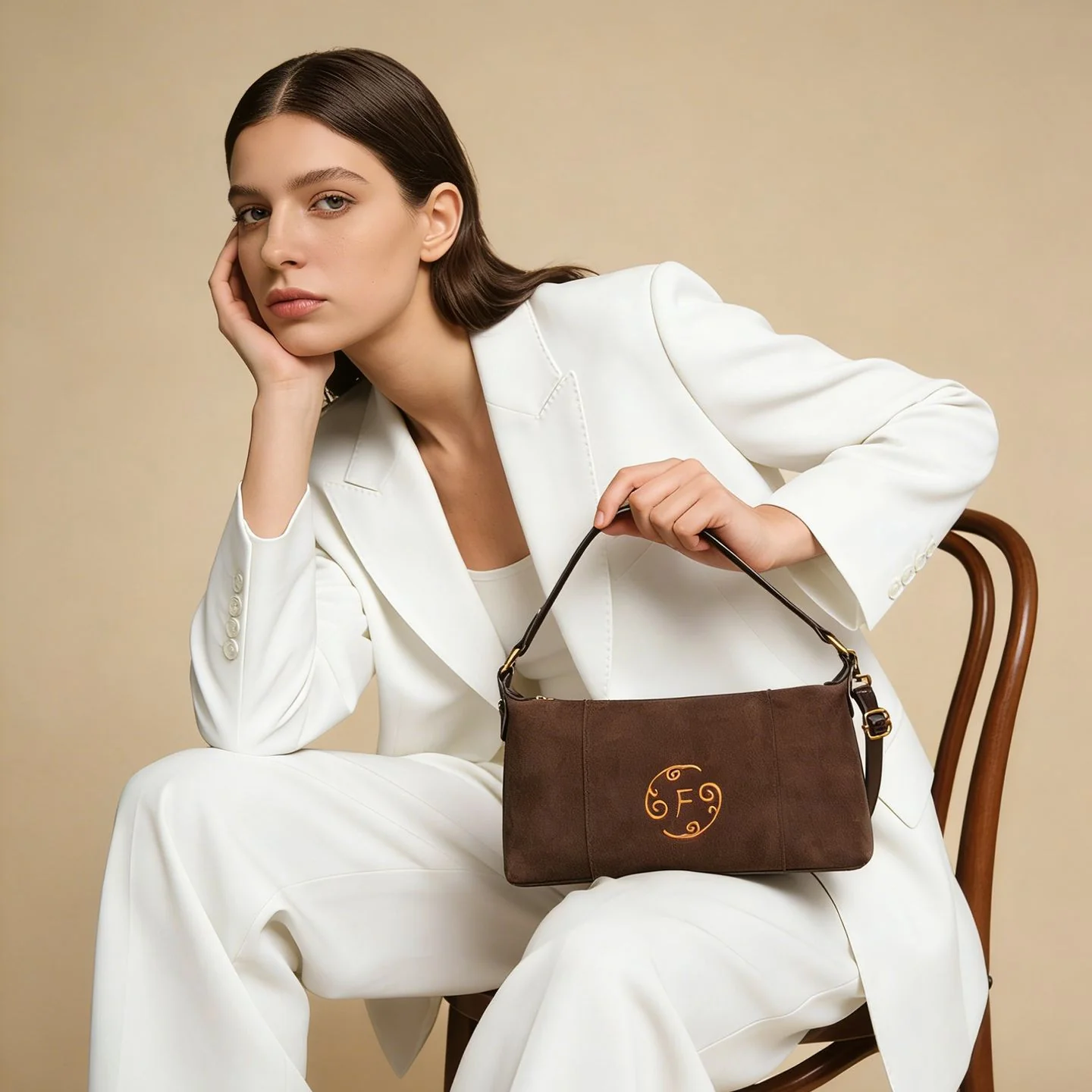 Embro Suede Retro Square Shoulder Bag - Image 4