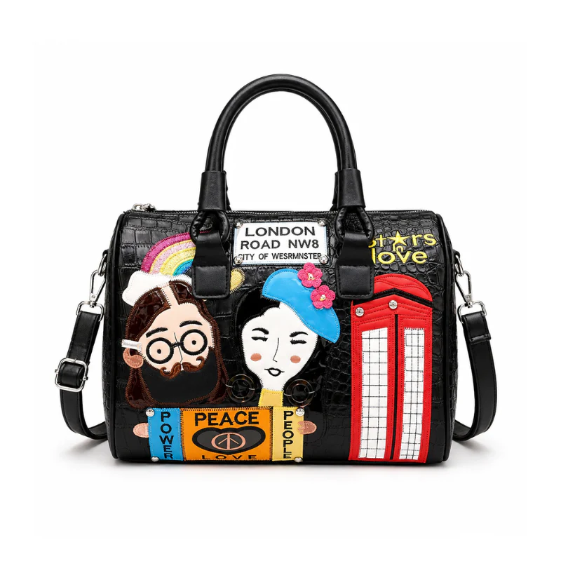 Embroidered Character Handbag