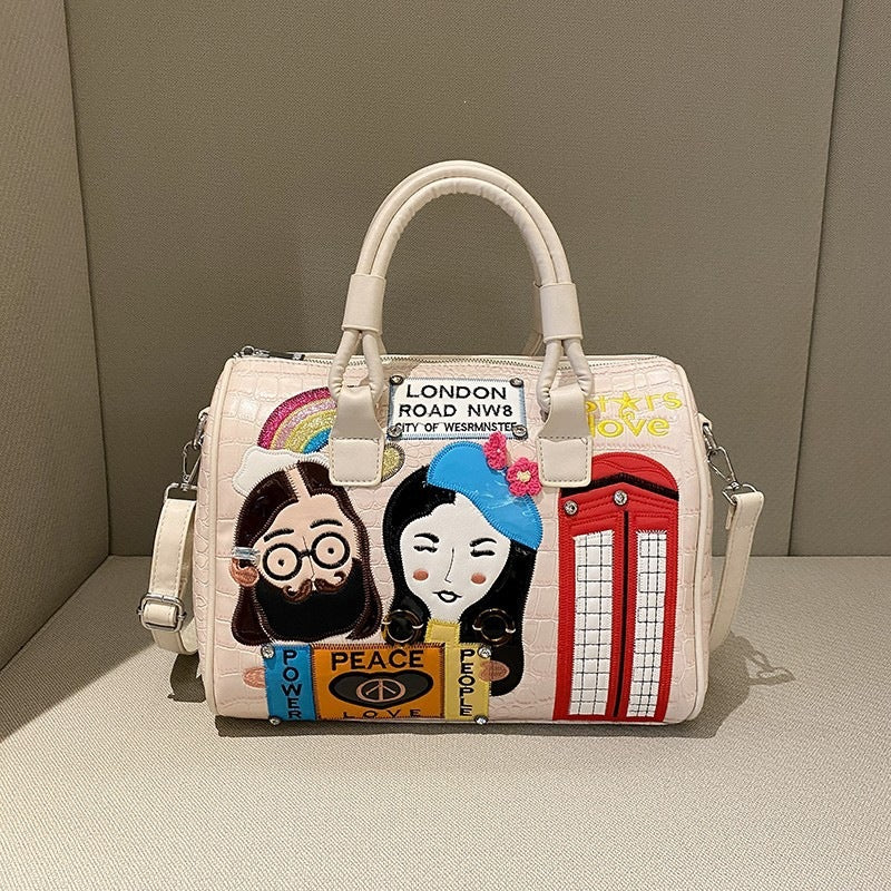 Embroidered Character Handbag - Image 6