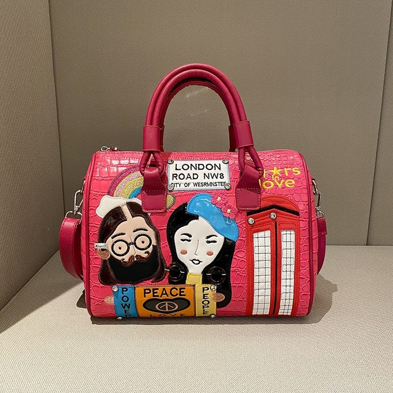 Embroidered Character Handbag - Image 7
