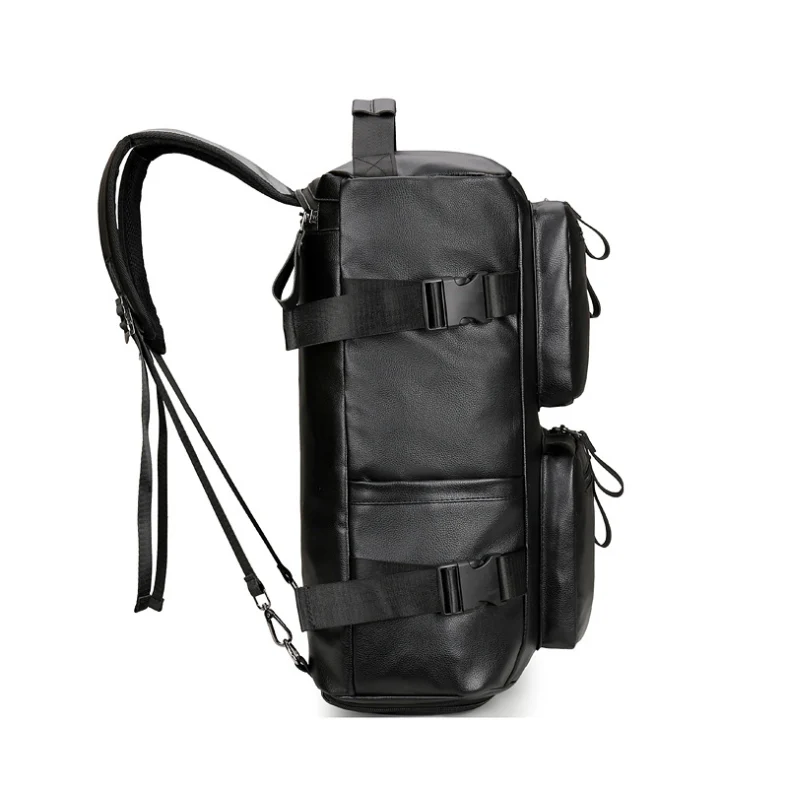 Fashion Business Casual Leather Look Travel Backpack - Image 2