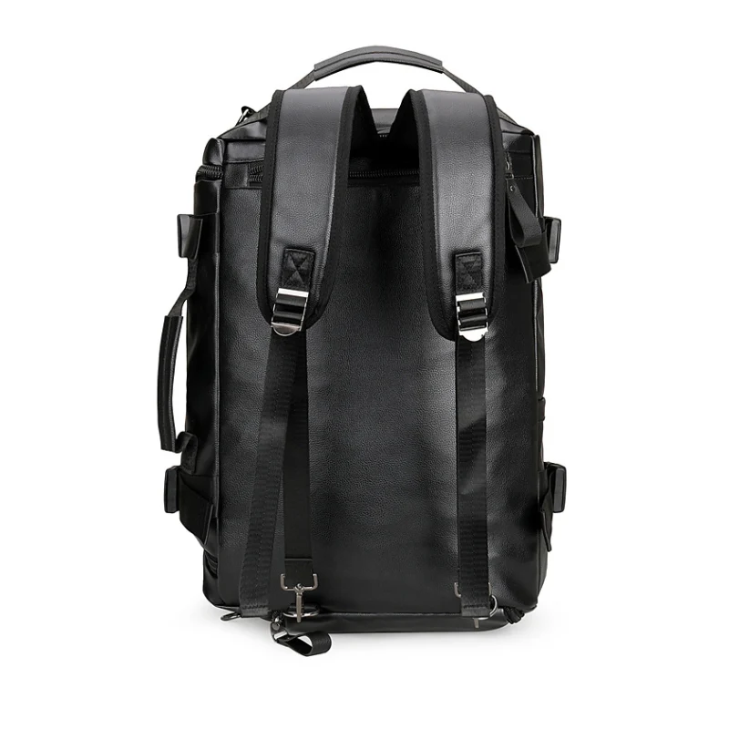 Fashion Business Casual Leather Look Travel Backpack - Image 3