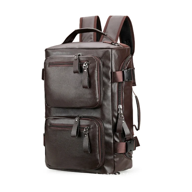 Fashion Business Casual Leather Look Travel Backpack - Image 5