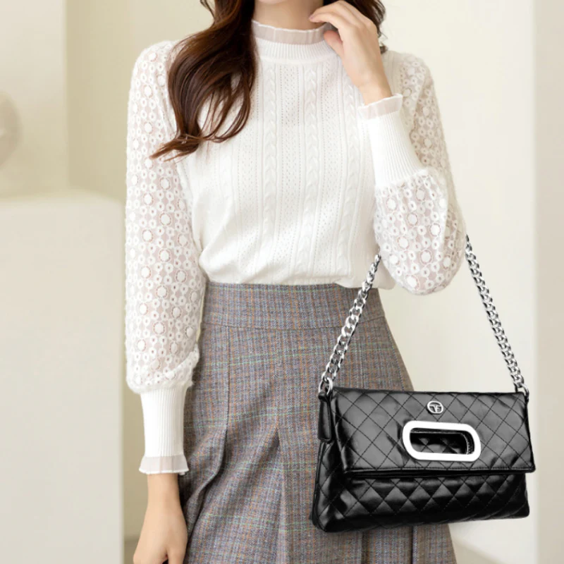 Flex Fold Genuine Leather Shoulder Bag - Image 4