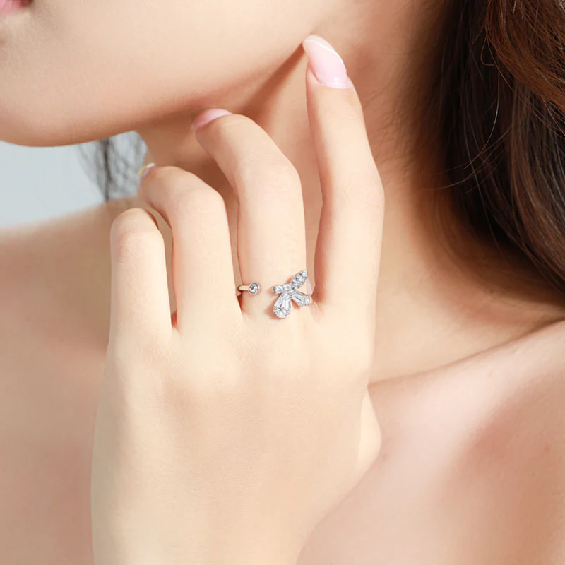 Full Diamond Butterfly Ring - Image 4