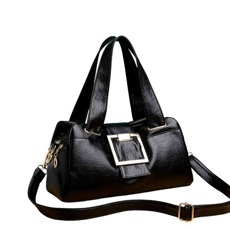 Gilded Square Buckle Crossbody Bag - Image 3