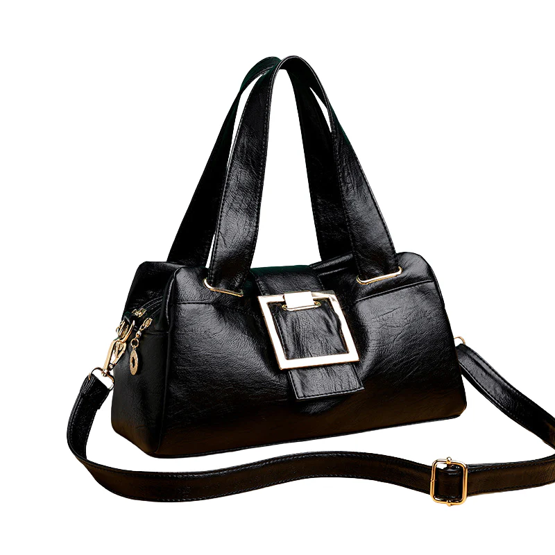 Gilded Square Buckle Crossbody Bag - Image 5