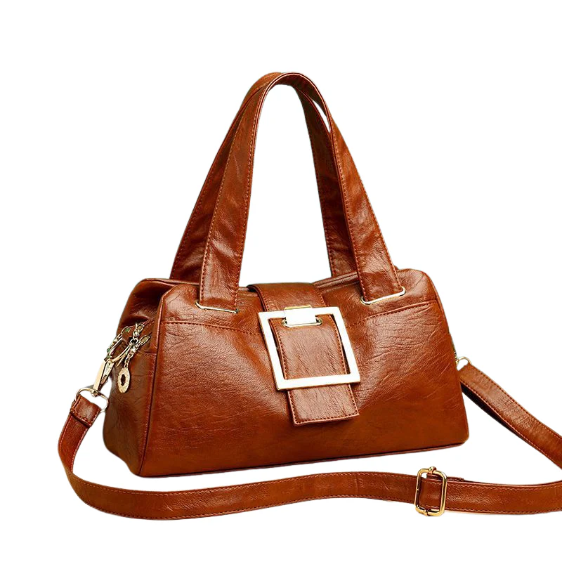 Gilded Square Buckle Crossbody Bag - Image 7