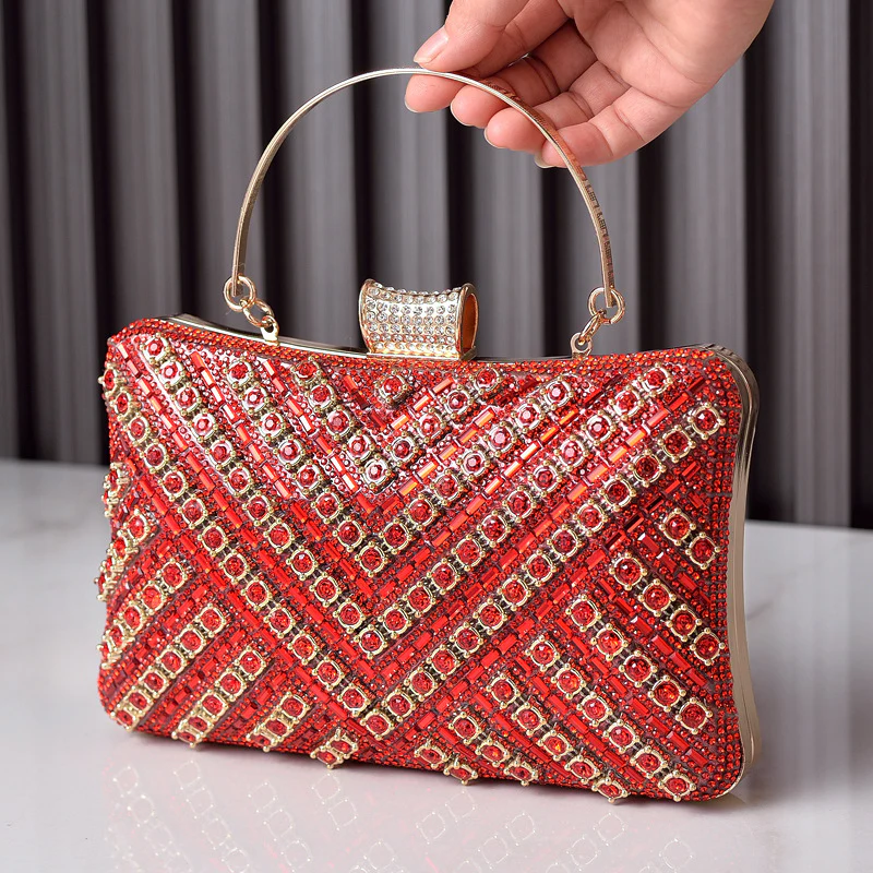 Colorful Diamond-Studded Resin Evening Clutch - Image 6