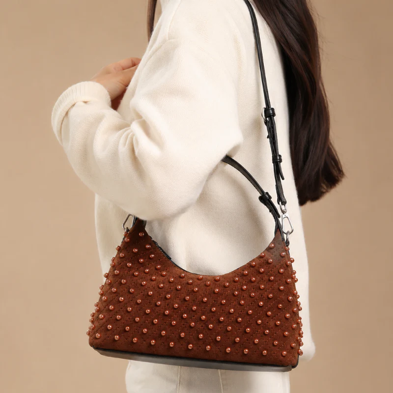 Golden Pearl Statement Handbag - Image 4