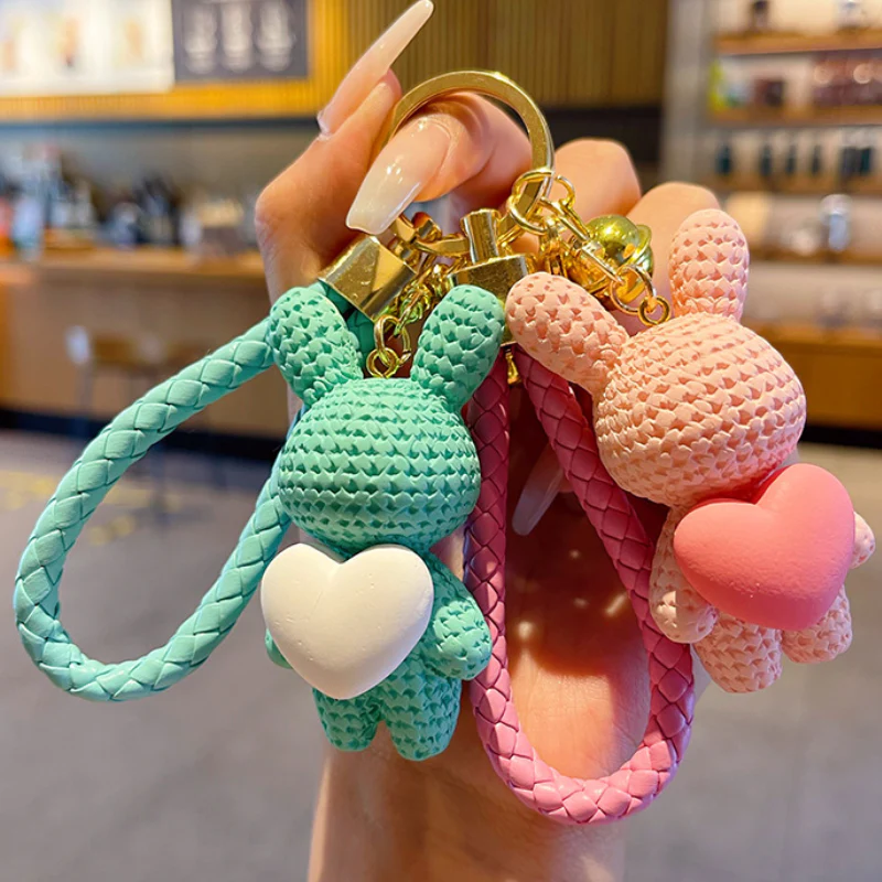 Heart Rabbit Resin Bag Charm - Image 3