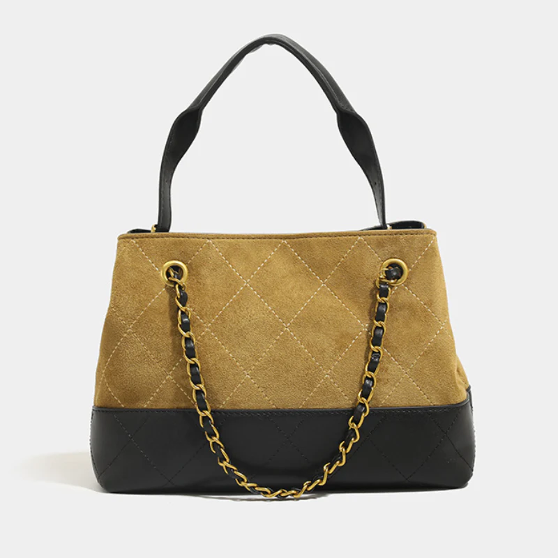 High-End Suede Chain Bucket Bag - Image 2