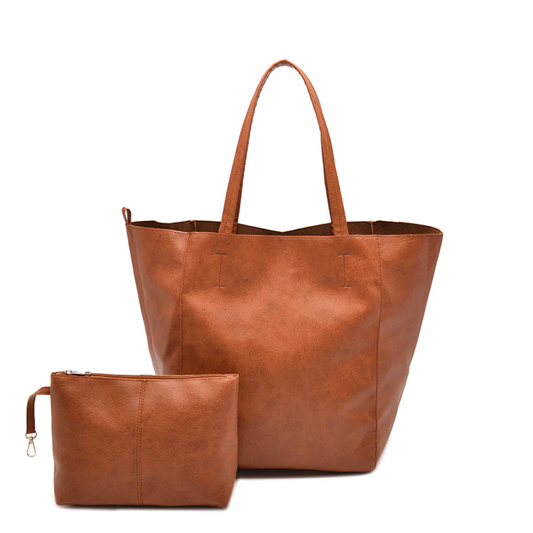 Large Capacity Leather Tote Bag - Image 5