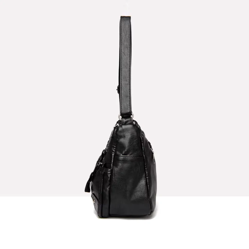 Large Capacity Soft Leather Shoulder Bag - Image 2