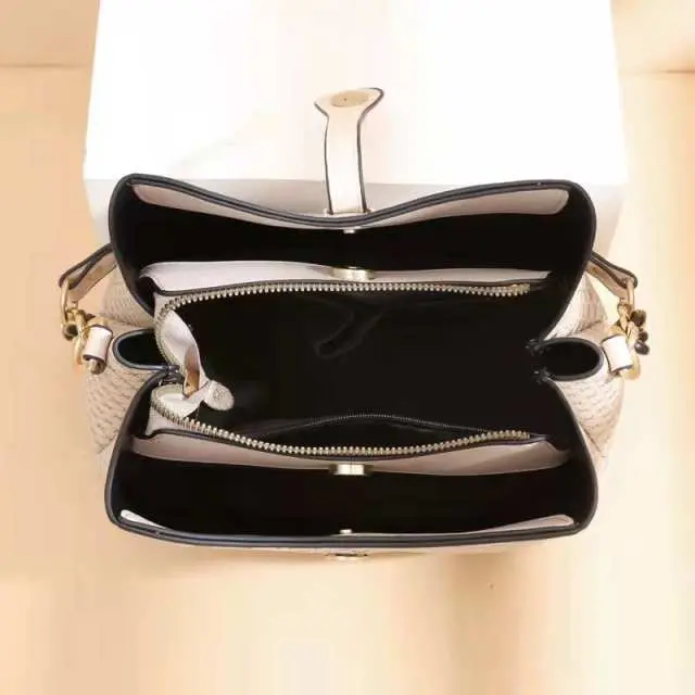 Large Capacity Triple Layer PU Leather Shoulder Messenger Bag - Image 3