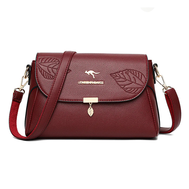 Leaf Charm Soft Leather Crossbody Bag - Image 5