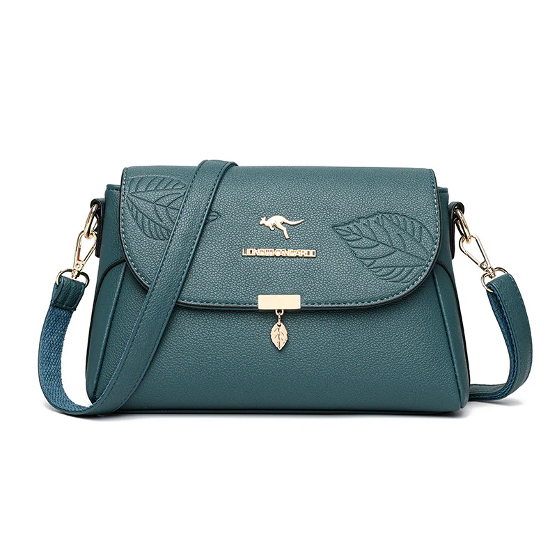 Leaf Charm Soft Leather Crossbody Bag - Image 6
