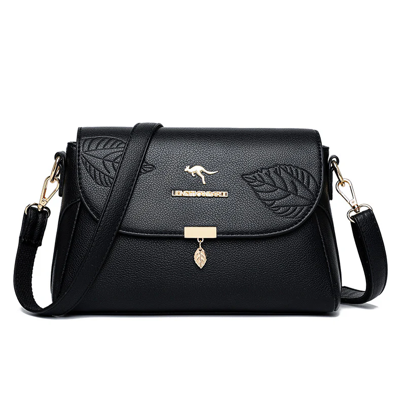 Leaf Charm Soft Leather Crossbody Bag - Image 7