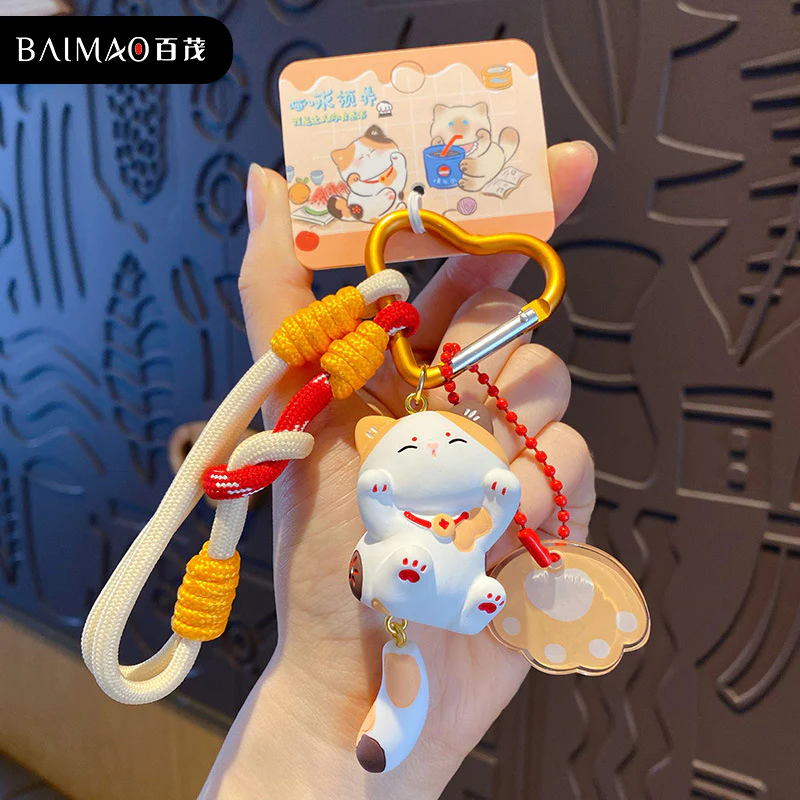 Lucky Cat Resin Bag Charm - Image 6