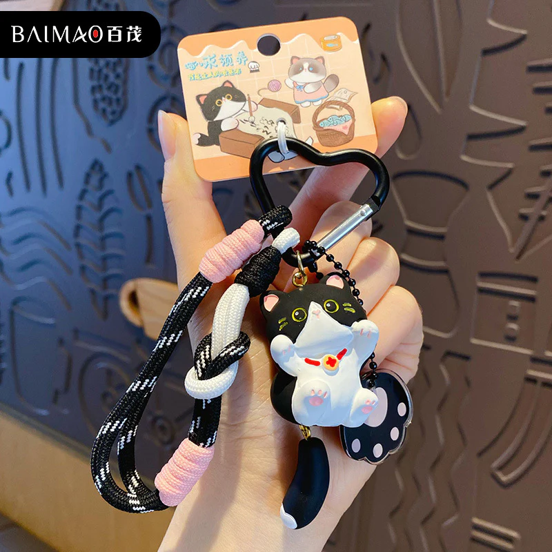 Lucky Cat Resin Bag Charm - Image 7