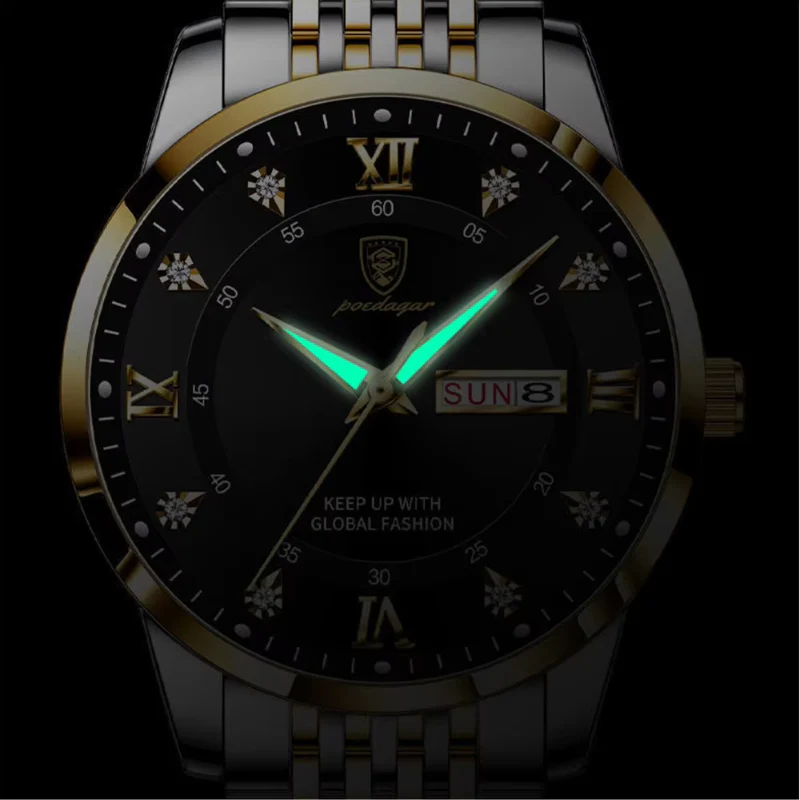 Luminous Quartz Waterproof Men's Watch With Calendar - Image 3