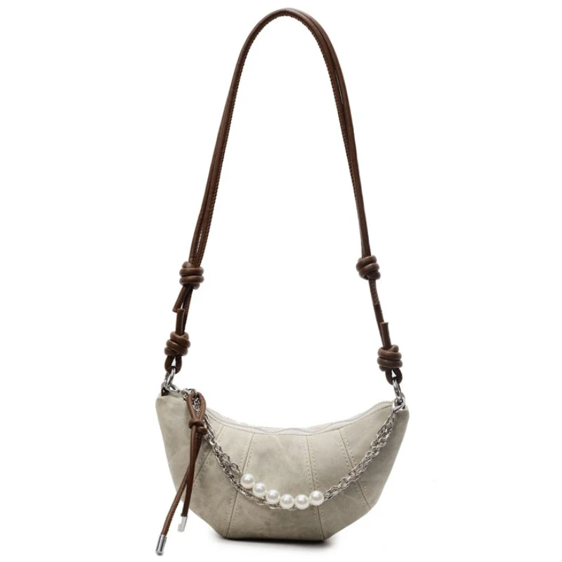 Luna Patchwork Crescent Shoulder Bag - Image 6