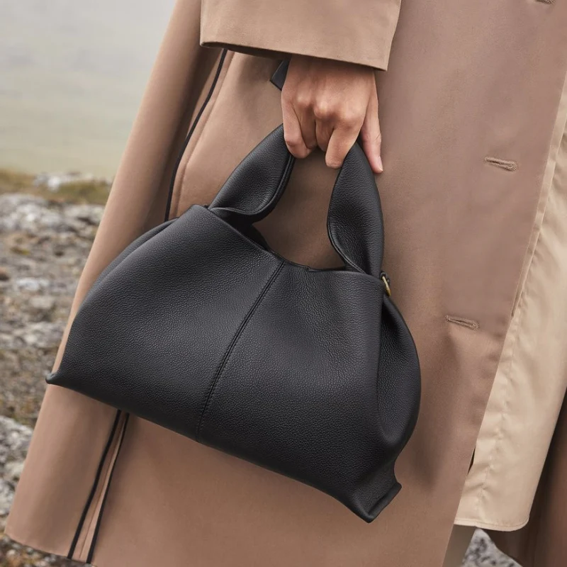 French Style PU Leather Dumpling Messenger Bag - Image 7