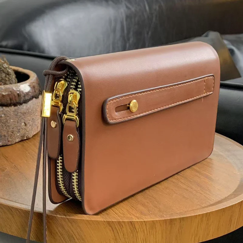 Soft Leather Long Zipper Business Wallet - Image 3