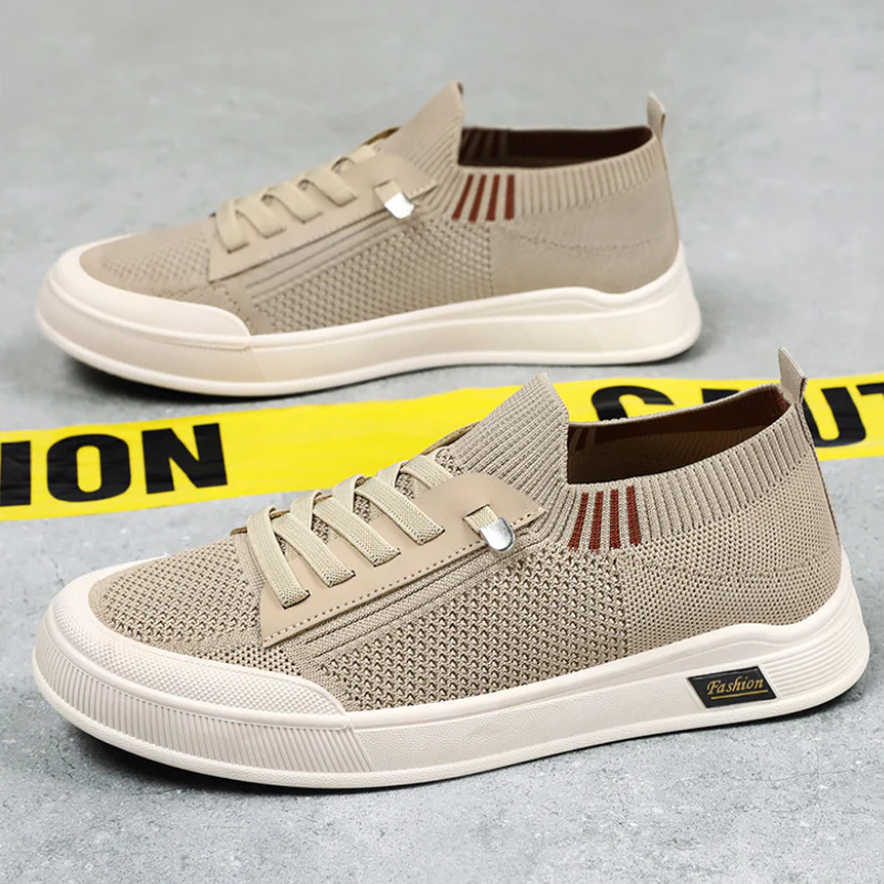 Men's Lightweight Elastic Knit Slip-On Sneakers - Image 2