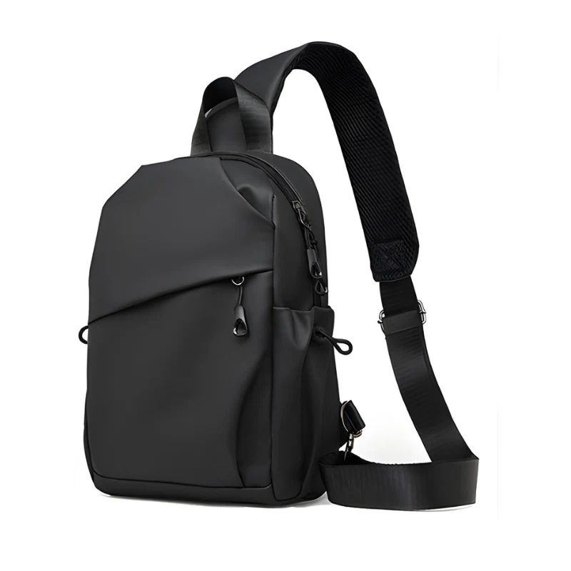 Men's Minimalist Geometric Single Strap Crossbody Bag - Image 2